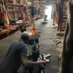 A crew shoots footage for The American Revolution at Ganondagan State Historic Site, a recreated 17th century Seneca ...