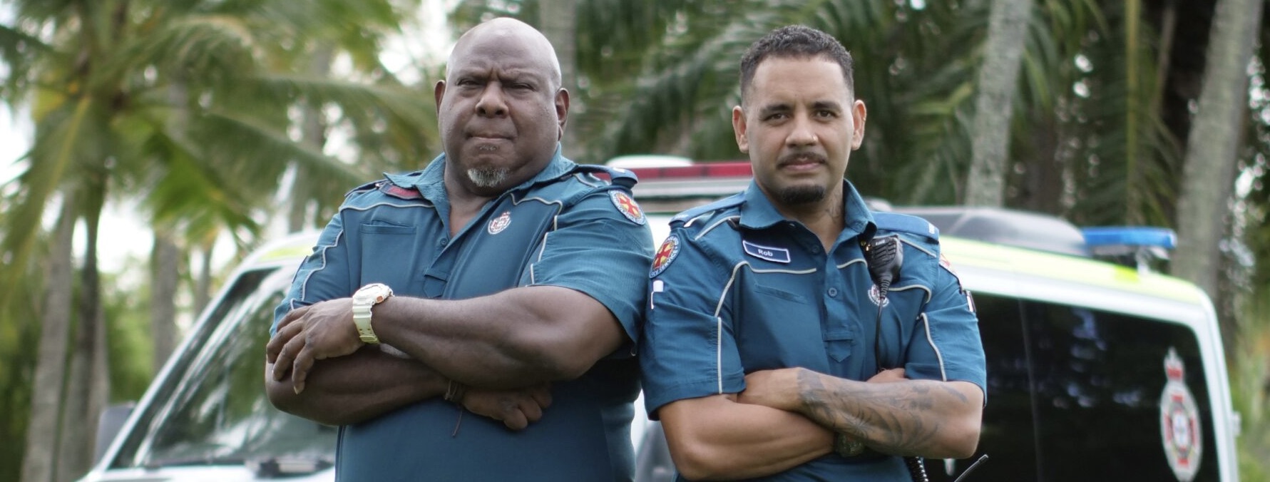 Our-Medicine-S2-Paramedic-George-Fennemore-and-Advanced-Paramedic-Cadet-Rob-Minniecon-in-Edmonton-QLD_Photo-Credit-Ewan-Cutler-s-scaled 2